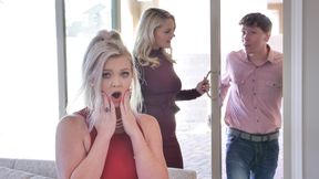 ”Lustful GFs shares their friend's heavy dick in a 3some”