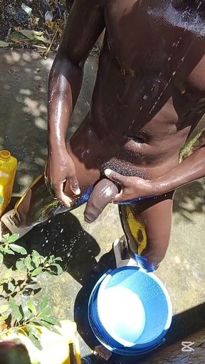 Real Outdoor Shower Dick Massage