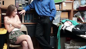 Fresh 18 yo chick Alyce Anderson gets punished by cop in the police station