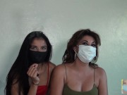 Eyelashes Fluttering and Smoking Through Our Masks During Covid