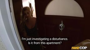 Fake Cop - Busty Blonde's Night in with the Cop Ends in Cum on Her Tits