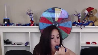Busty Brunette Cutie Strips and Plays