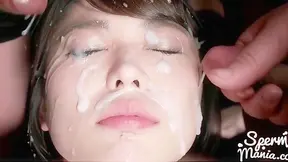 Yui Kawakami Soaked in Busty Bukkake – Slutty Face Fully Exposed!