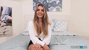 Real-estate agent Kate Daila confirms the deal with her pussy