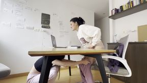 Two Girls Touch Each Other During a Video Call Without Anyone Noticing