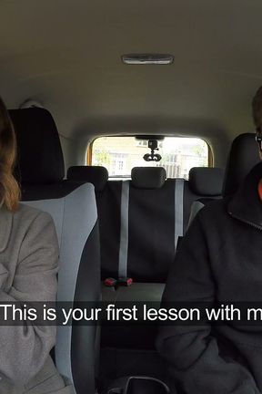 Fake Driving College - Gorgeous Kiki Gives Blowjob in Backseat for Cheaper Driving Lessons