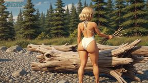 Blonde Beach Babe - One