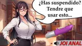 Spanish Anal Hentai JOI - Your private teacher punishes you for failing. Spanish voice.