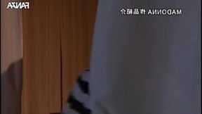 Hot wife sucks cock&#x1F346; in apt balcony, husband spies, cum shot outside