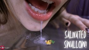 Salivated Swallowing! Ft Ziva Fey - 4K