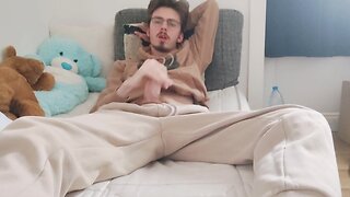Masturbation and displaying my soiled socks - ejaculation and showing my penis and ejaculate