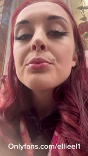 Smoking close up
