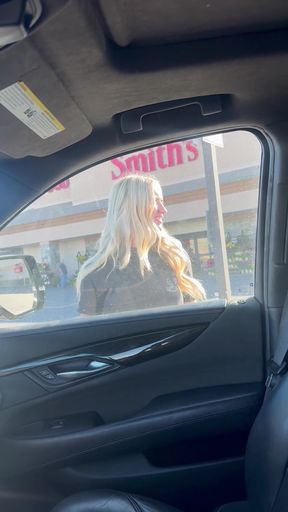 Woman in car window