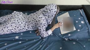 Stepsister Pajamas Blowjob + Prone Bone With Cum on Ass