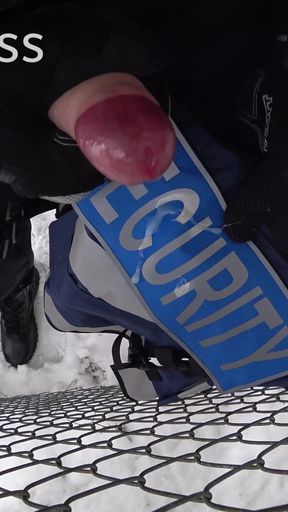 Captivating moment from "bored security guard"