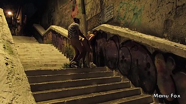 Casal Badarox transando na rua