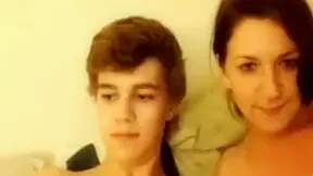 19yo cute couple has cowgirl sex on web cam