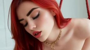 pink & red haired busty girls titjob, cowgirl ride & giant ass anal compilation ( ai generated )