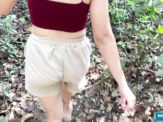 Lolipop Sucks A Huge Cock In The Woods