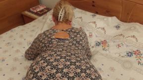 Amateur Blonde Mature Wife Enjoys Half Clothed Sex