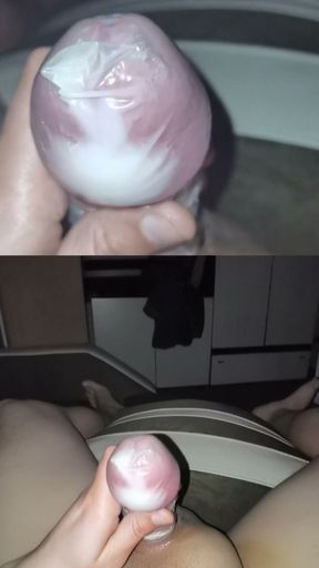 Loud Moaning Cum In A Condom After I Caught My Bestie Taking A Shower   Clip 3