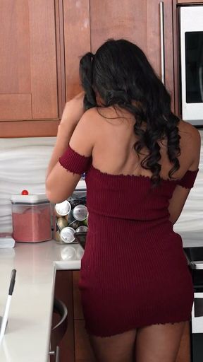 BAD MILFS - Jealous Stepdaughter Claire Black Shares Cock With Mandy Waters For a FILTHY Threesome   Clip 1