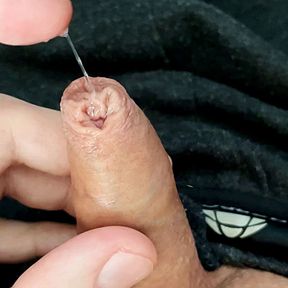 play with my small juicy foreskin cock