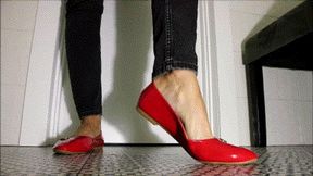 Red sexy ballet flats near to you AVI