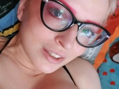 Horny big boobed fat chubby busty blonde