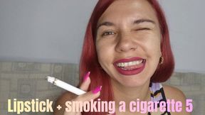 Lipstick + smoking a cigarette 5