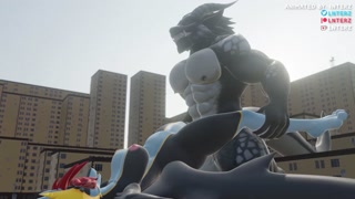 Macro Giantess and Giant Dragon Growth Animation