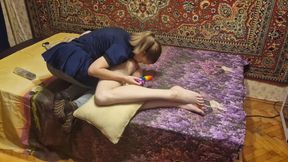 Anastasia Mistress Dominant wife doing BDSM and humiliation with her loser husband amateur