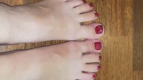 red pedicure