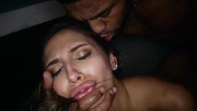 Beautiful Gianna Dior devours stranger's black cock