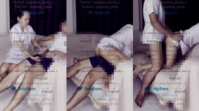 [Nurse Thai] เรียกรุ่นพี่มาเย็ดที่บ้านบนโซฟา เย็ดสดแตกใส่กรโปรงเน้นๆ พยาบาลไทย