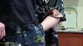 cumming with hot thick cum in mother-in-law&#039;s mouth which she swallows