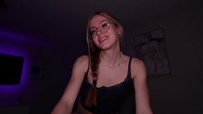 Skinny college girl learns anal and gets deepthroat