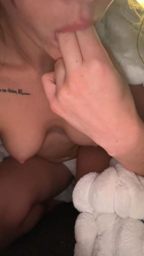 Sucking my fingers wishing it's your dick 🥰