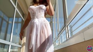 Bride with big tits make blowjob and ride my dick