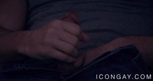 Good looking guys jerk each other off before having anal sex