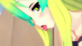 ANIME GIRL SLOPPY BLOWJOB