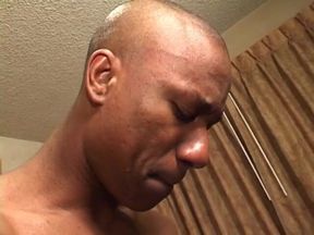 Well graced ebony lady takes off her dress to get her tight cunt screwed hard