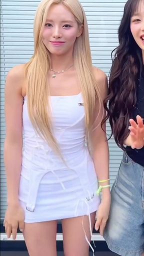 K-pop star in white dress