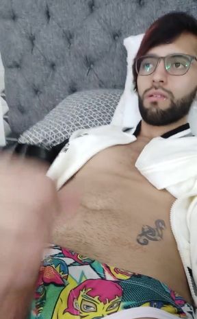 I was so horny after a show I had to shoot a nice load