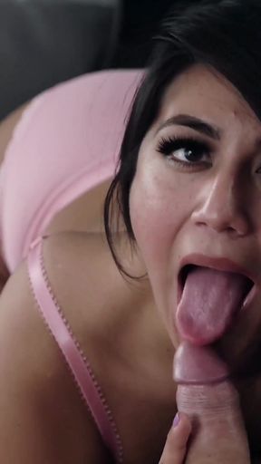 Intimate POV closeup blowjob featuring Lexy Bandera