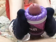 SOCKJOB and footjob with toy