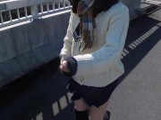 イケイ女装 パンモロ散歩 school uniform