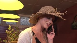 Chick with left nipple piercing fucked in both holes
