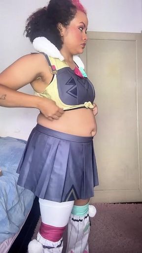 Getting Ready for Cosplay Con - Varesa Genshin Impact