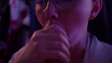 Dissolute milf pegging her husband's and gets cum.